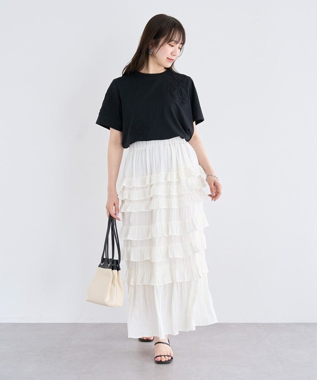 Green Parks ・ＳＵＧＡＲ　ＳＰＯＯＮ　メニーフリルスカート Off White