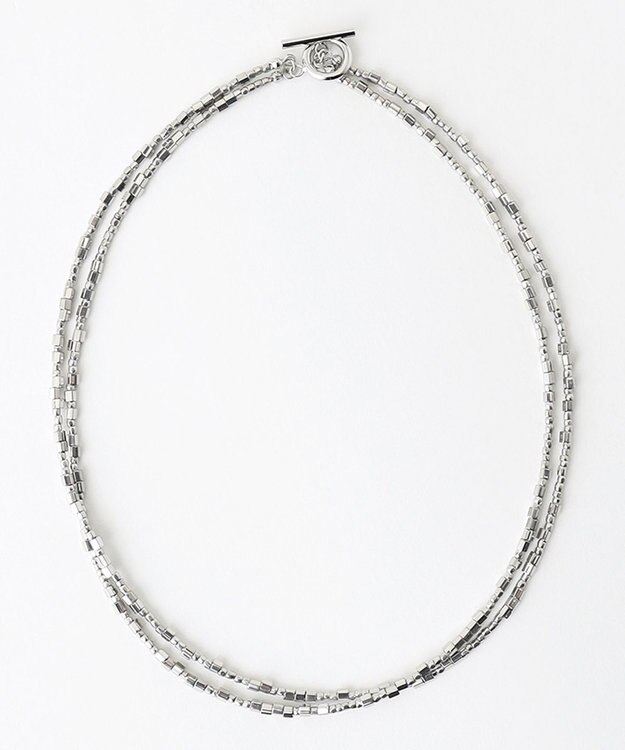 ICB  ビーズネックレス シルバー系