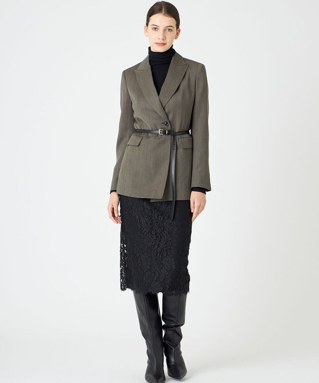 BEIGE， CAMELLIA / Iラインスカート Black