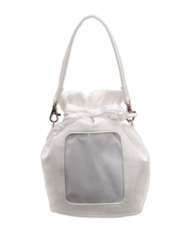 WEGO 【痛バ＆推し活グッズ】巾着ぬいポーチ ホワイト