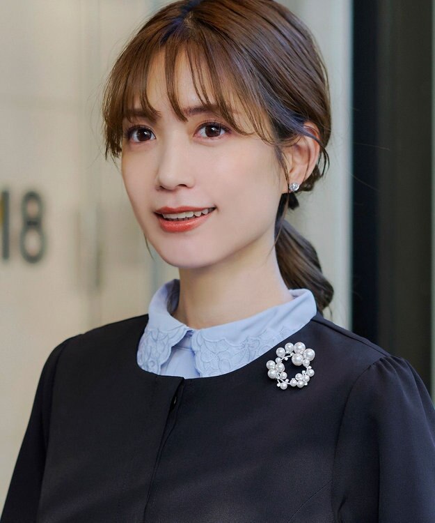 Tiaclasse ランダムパールサークルブローチ シルバー