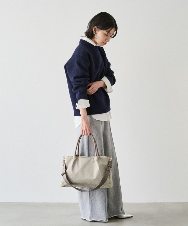 russet ナイロン三層2WAYトートバッグ(CE-1586) Ecru