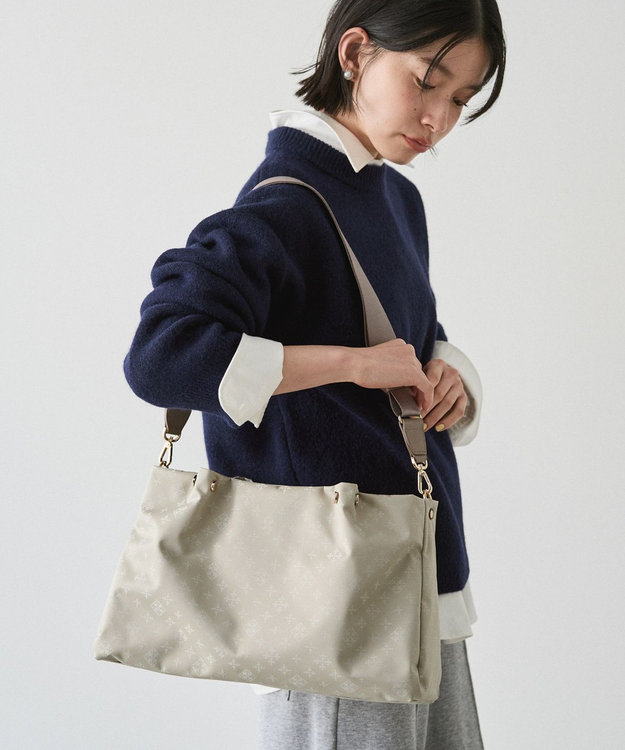 russet ナイロン三層2WAYトートバッグ(CE-1586) Ecru