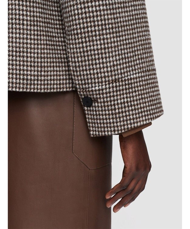 JOSEPH ダブルフェイス ドッグトゥース　ショートコート Arabica Combo