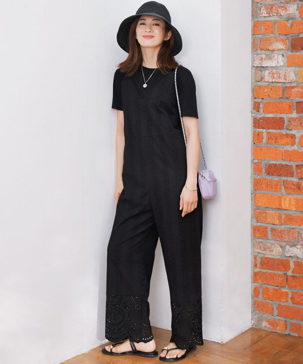 23区 【UVカット/洗える】ペーパー ブレード ハット ブラック系