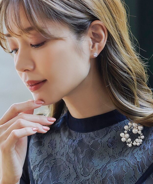 Tiaclasse ランダムパールサークルブローチ シルバー