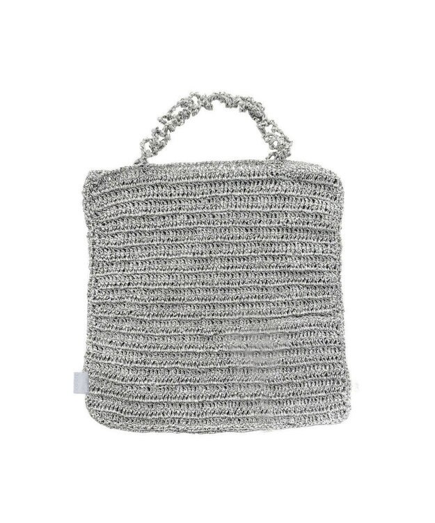 ROOTOTE 1091【手編みカゴバッグ風】SC.トール.クロッシュメタリック-A 02：シルバー