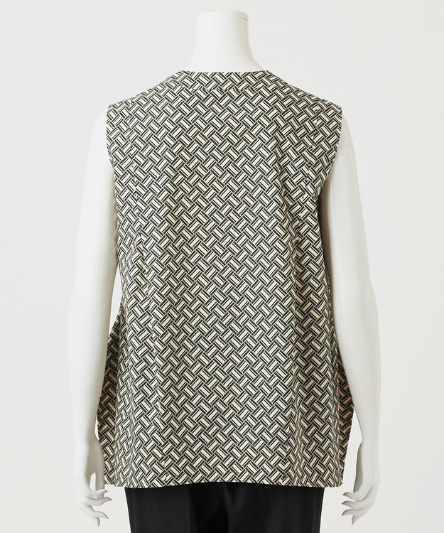 23区 S 【R(アール)】ジオメトリックプリント ハンカチヘム ブラウス ジオメトリックプリント