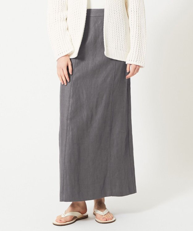 BEIGE， BURDOCK / Iラインスカート Slate