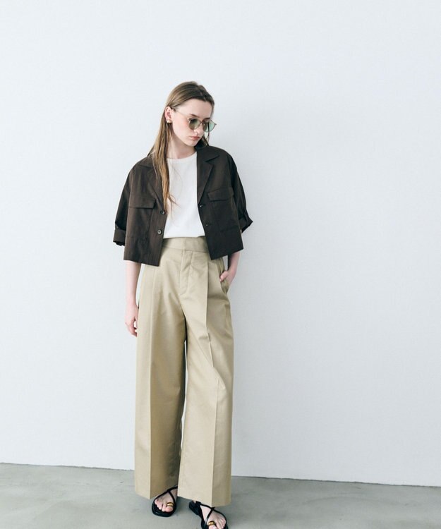 uncrave クールタッチカラータイプライター シャツジャケット ダークブラウン