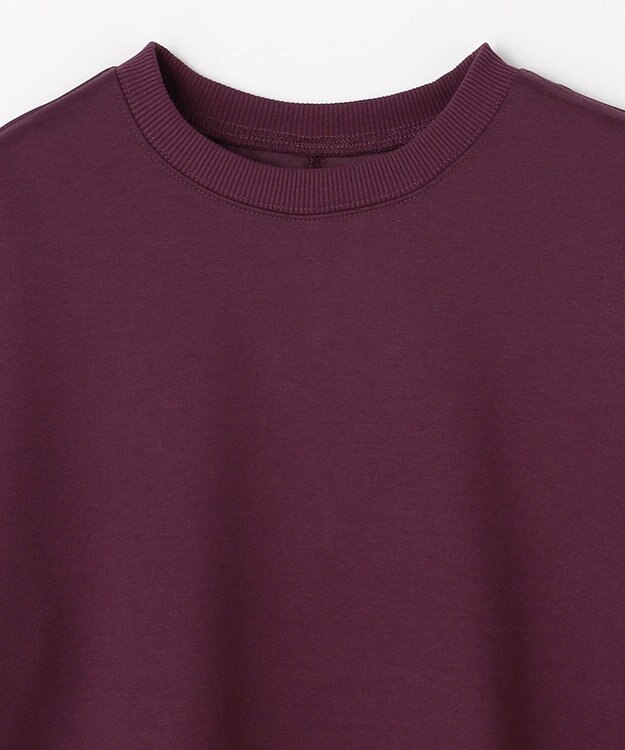 ANY L サイドドットダンボールトレーナー ワイン