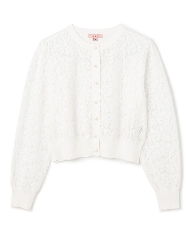 TOCCA 【洗える！】GENIUS OF LACE カーディガン オフ系