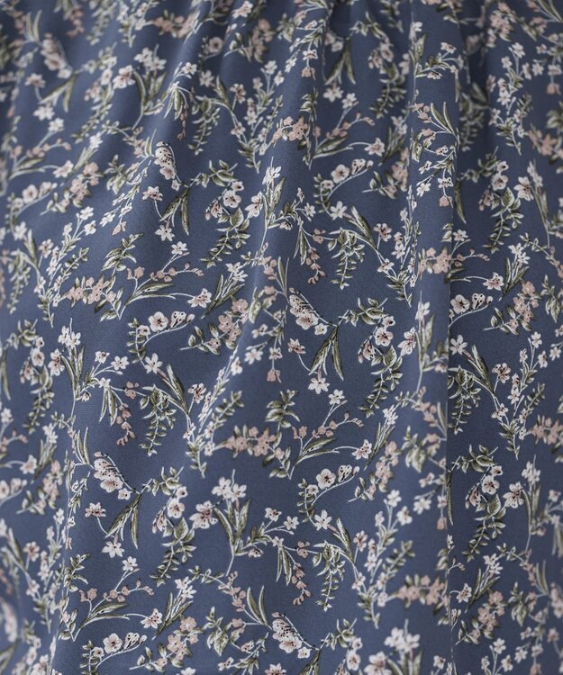 Tiaclasse 【新色追加】花柄フレンチスリーブワンピース ブルー