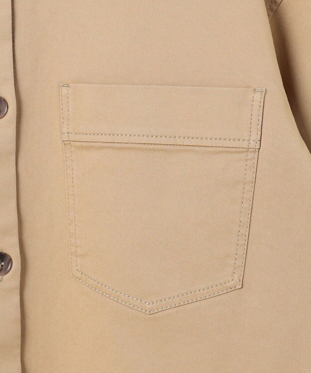 23区 L 【先行予約】ストレッチギャバ チノ ショート シャツジャケット ベージュ系