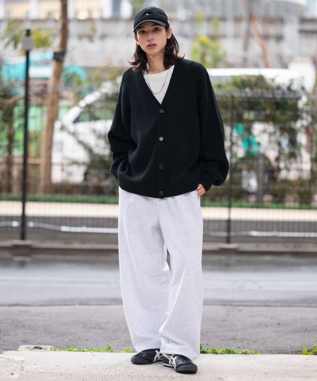 WEGO 【ユニセックス着用ITEM/MLサイズ展開/ウエストゴム】ボンディングスウェットパンツ アッシュグレー