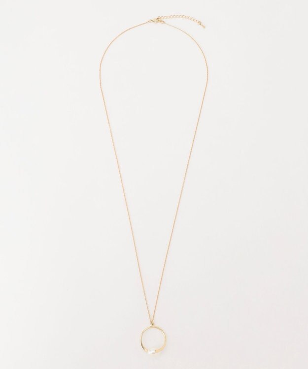 ANY パールリングワントップネックレス ライトゴールド