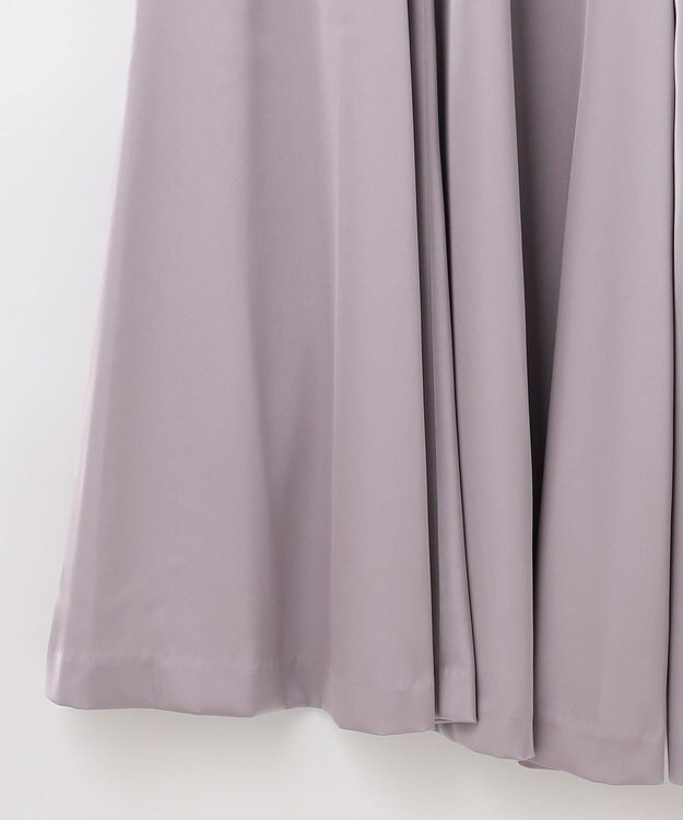 GRACE CONTINENTAL サテンフレアドレスパンツ グレー