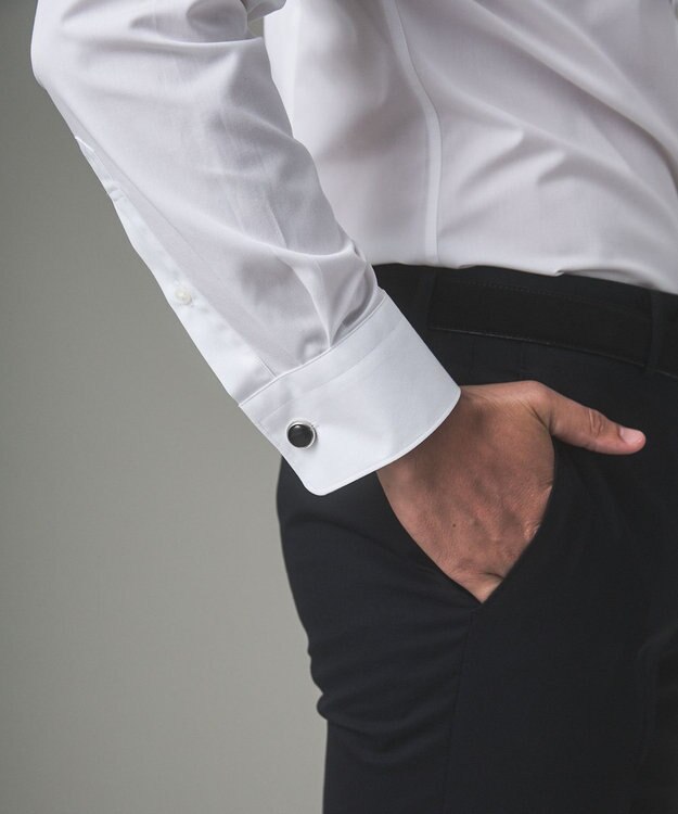 GOTAIRIKU 【形態安定】PREMIUMPLEATS_レギュラーカラー 通年ドレスシャツ_コンバーチブル仕様(26年モデル) ホワイト系