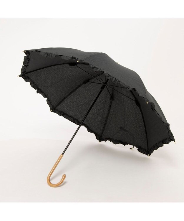 UNBILLION カシュネ cachenez / シャンブレーフリルショートパラソル ブラック