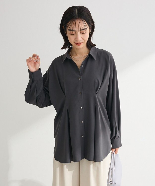 Green Parks ウエストタックシャツチュニック Charcoal Gray