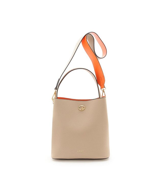 MioFIRANO ツイストロックボックスハンドバッグ 3WAY　FIRANO フィラノ BEIGE