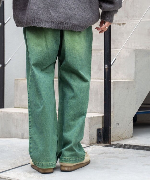 WEGO スケーターズ　タックワイドデニムパンツ グリーンその他