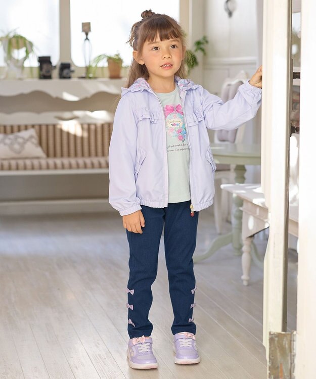 ANY KIDS 【チェリーベリーシリーズ】シャカシャカ リバーシ ブルゾン サックスブルー