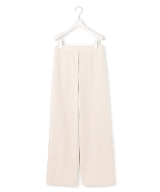 ICB L 【洗える】ミリオーネダンボールニット ワイドストレートパンツ トープ系