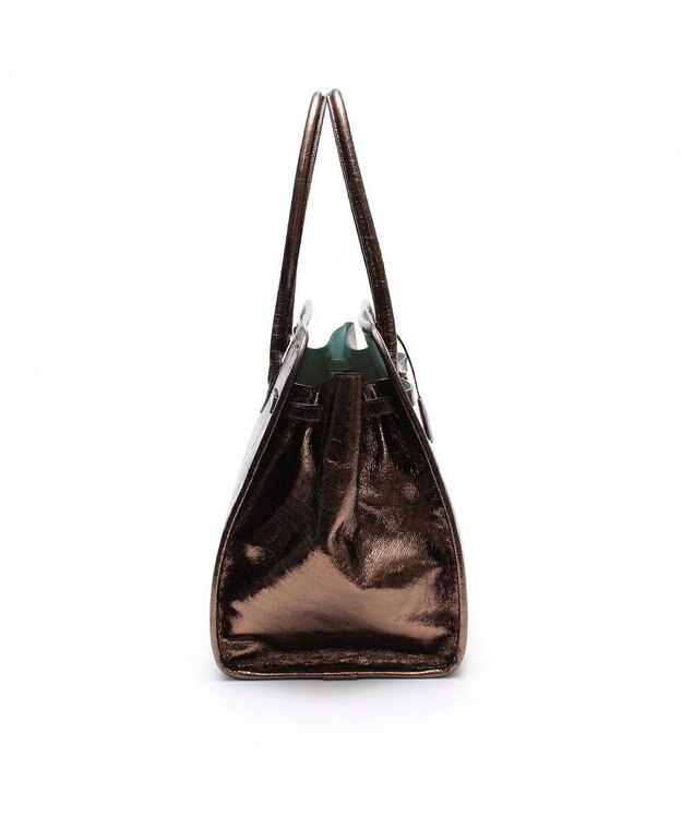 A.D.M.J. 【牛革】クラックメタル/イタリアンレザー前金具付トートL ブロンズ