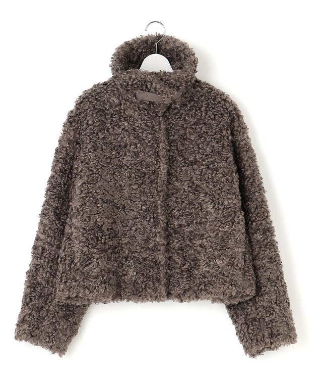 23区 L ECOPEL カーリーファー ブルゾン グレー系