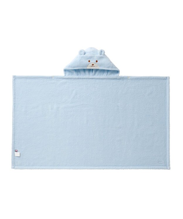 MIKI HOUSE HOT BISCUITS 【ミキハウス】 無撚糸バスポンチョギフトセット【BOX付き】 ブルー