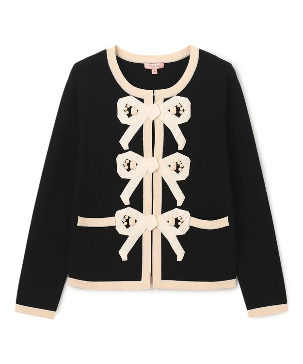 TOCCA 【Archive Collection】【洗える！】AURORA KNIT カーディガン ブラック×ベージュ系
