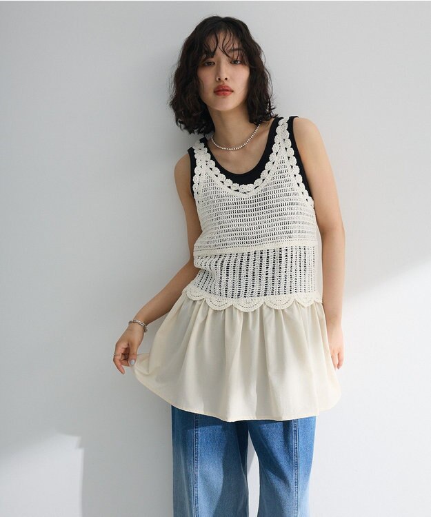 Green Parks ・ＳＵＧＡＲ　ＳＰＯＯＮ　クロシェキリカエチュニック Ivory