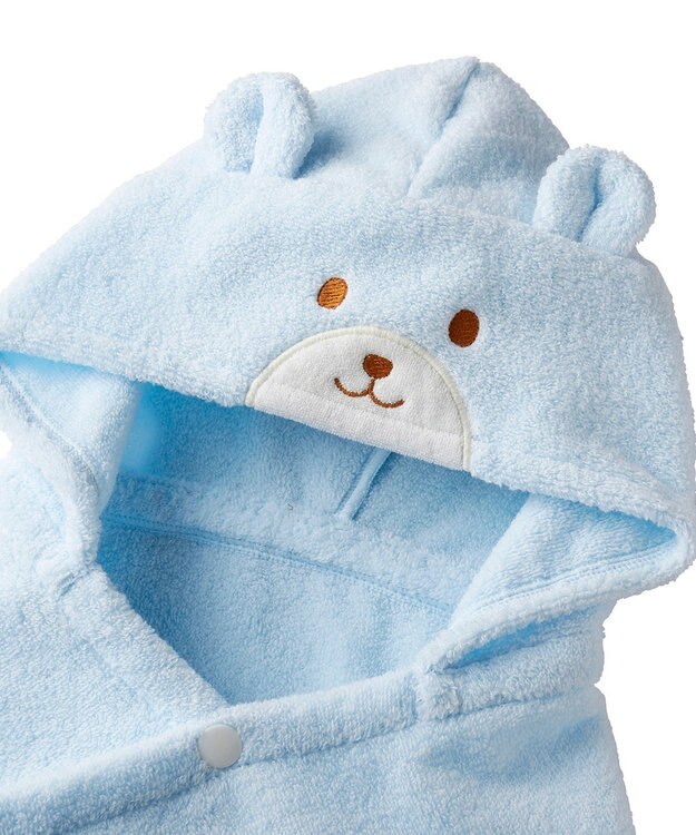 MIKI HOUSE HOT BISCUITS 【ミキハウス】 無撚糸バスポンチョギフトセット【BOX付き】 ブルー