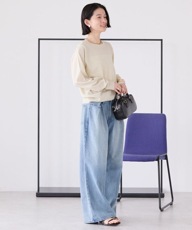 AMERICAN HOLIC タックワイドデニム Light Indigo