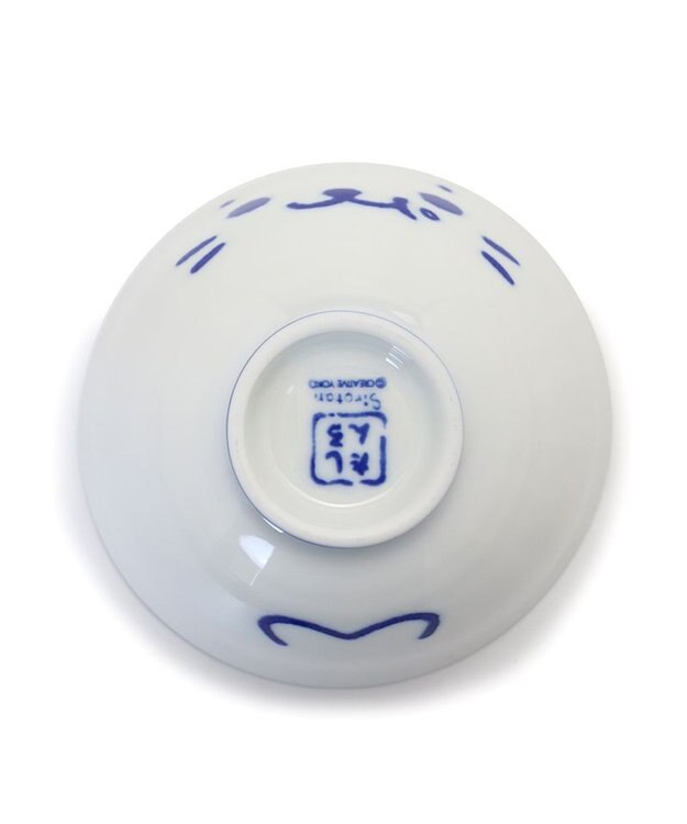 Mother garden しろたん ごはん粒がくっつきにくい ご飯茶碗  【小】 《顔ぼん柄/しろたん＆らっこいぬ柄》 単品 顔ぼん柄