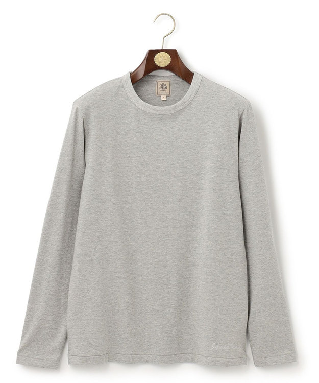  メンズ 長袖tシャツ (3L) 灰色 シンプル 大きいサイズ
