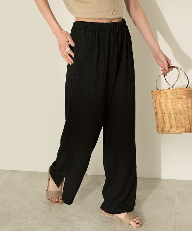 AMERICAN HOLIC シャーリングイージーパンツ Black