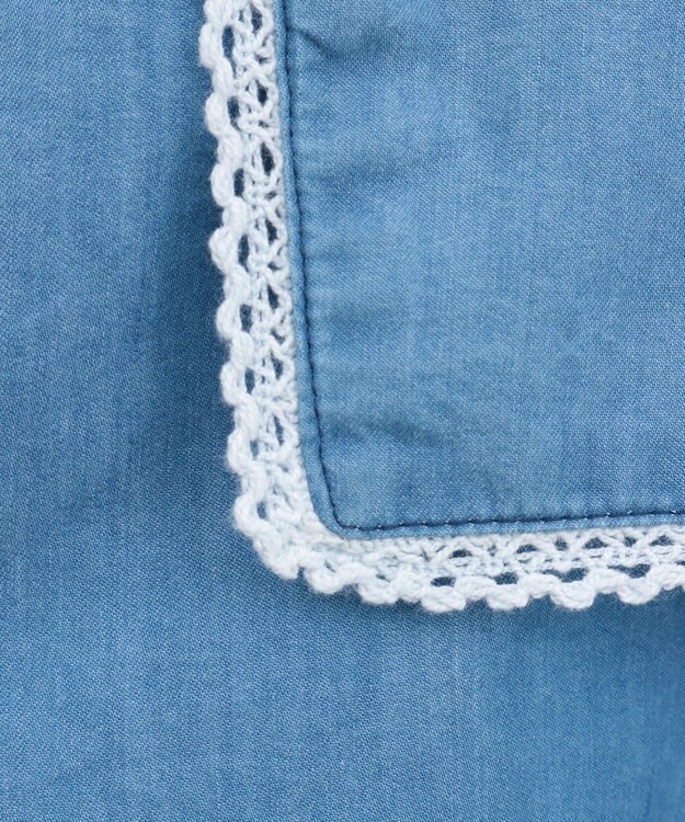 earth music&ecology セーラーカラーブラウス Medium Indigo