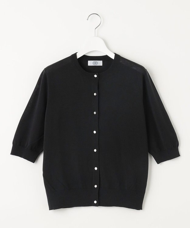 J.PRESS LADIES S 【WEB限定カラーあり・洗える・抗菌防臭】コットンアセテート カーディガン ブラック系