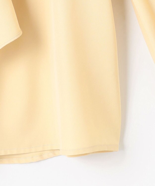 Feroux 【新色追加・洗える】ボリューム リボンタイ ブラウス ライトイエロー系