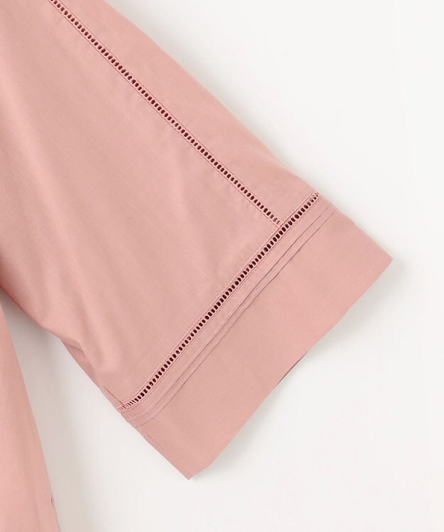 J.PRESS LADIES 【洗える】セルロースライト刺繍  シャツ ブラウス ローズピンク系