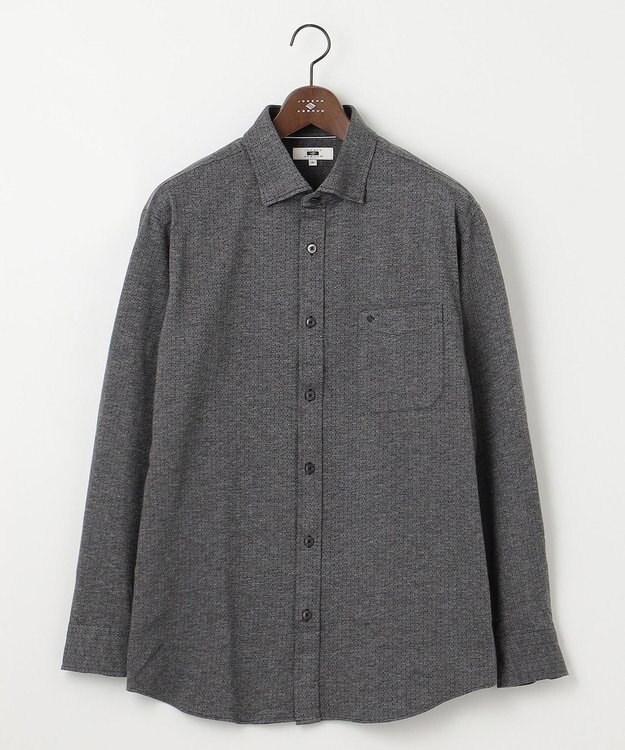 JOSEPH ABBOUD 【キングサイズ・洗える】ドットジャガード ジャージー シャツ グレー系7
