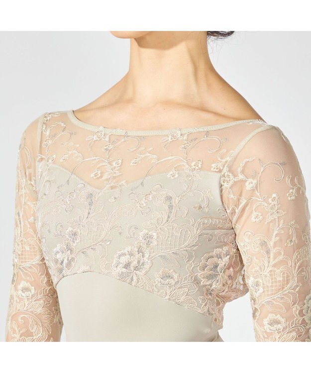 Chacott 【Nela ライン】6分袖レオタード エバーグリーン