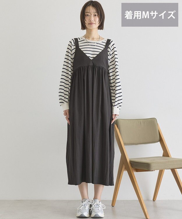 AMERICAN HOLIC 【選べる丈】Ｖネックワンピース Black