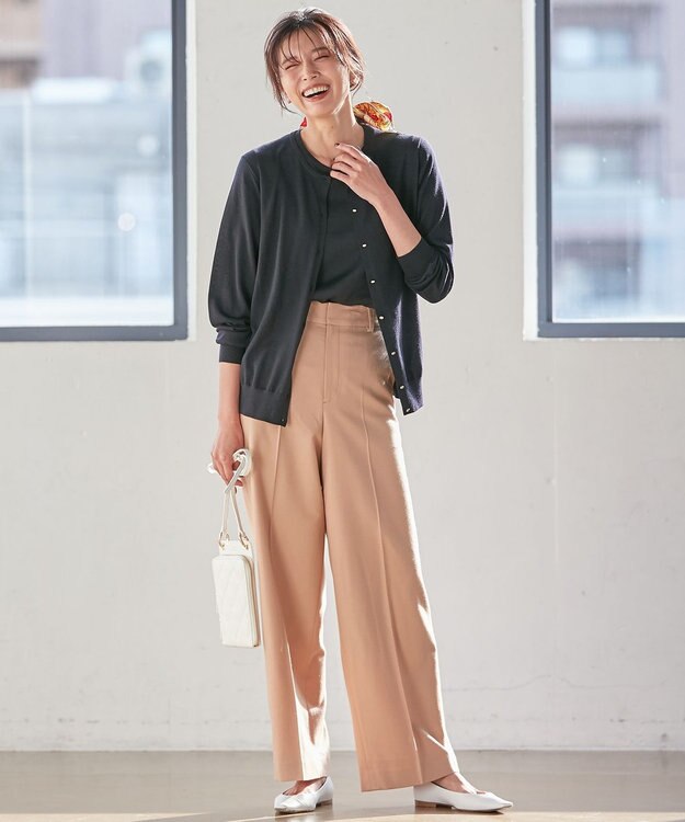 23区 【アンサンブル対応】サステナブルウール カーディガン ダークネイビー