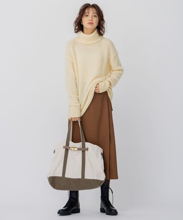 23区 【CLASSY.1月号掲載】SITA PARANTICA キャンバス トートバッグ (L) カーキ系