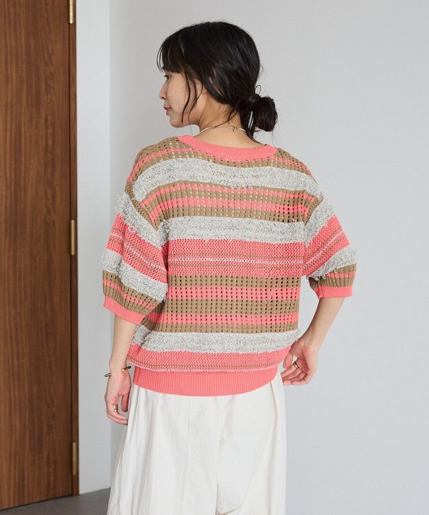 CRAFT STANDARD BOUTIQUE マルチカラーファンシーニットプルオーバー Pink