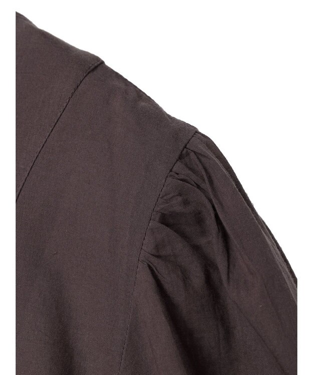 CRAFT STANDARD BOUTIQUE インド綿パフスリーブギャザーワンピース Purple