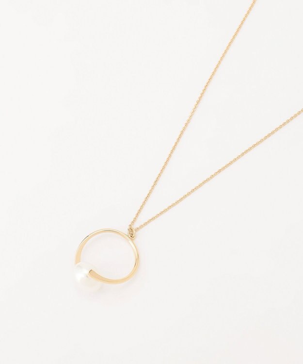 ANY パールリングワントップネックレス ライトゴールド